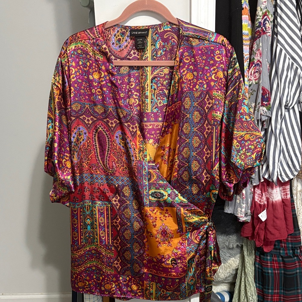 Lane Bryant Colorful Paisley Blouse